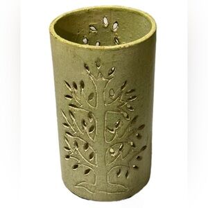 Green Tree Design Candle Holder/Flower Vase